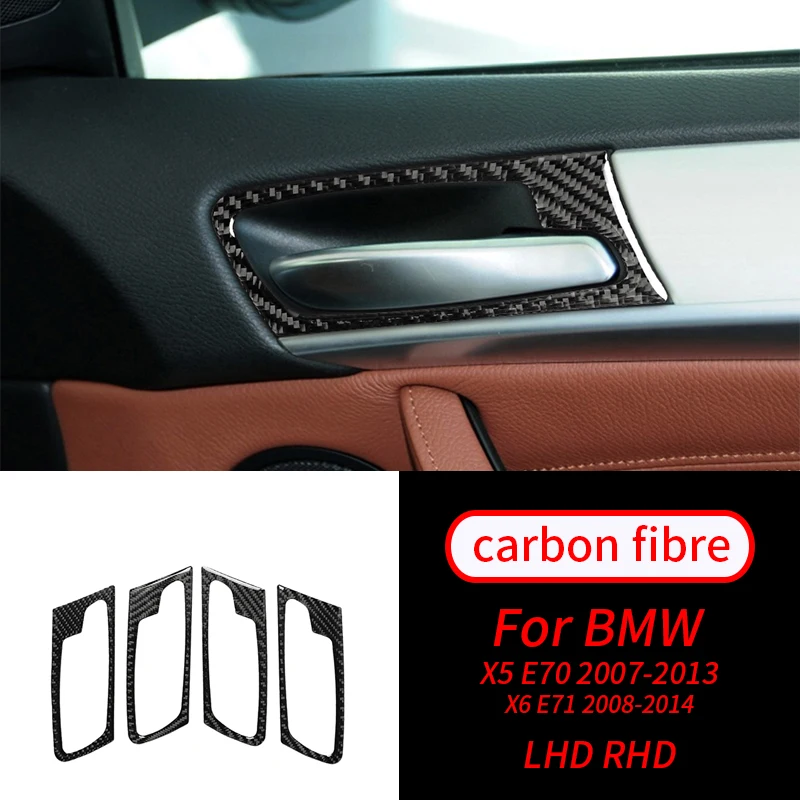 For BMW E70 E71 X5 X6 Real Carbon Fiber Car Interior Door Handle Cover Trim Door Bowl Stickers Decoration Car Interior Supplies
For BMW E70 E71 X5 X6 Real Carbon Fiber Car Interior Door Handle Cover Trim Door Bowl Stickers Decoration Car Interior Supplies