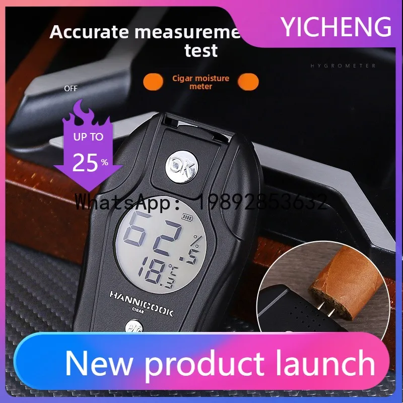 Высокоточный гигрометр для сигарных хьюмидоров - внутренний датчик температуры и влажности
Высокоточный гигрометр для сигарных хьюмидоров - внутренний датчик температуры и влажности