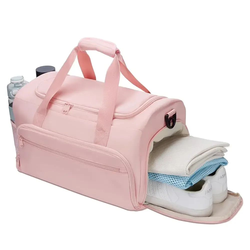 Gym Bag for Men Women, Sports Duffle Bags with Wet Pocket & Shoes Compartment, Water Resistant Overnight Duffel Bag
Gym Bag for Men Women, Sports Duffle Bags with Wet Pocket & Shoes Compartment, Water Resistant Overnight Duffel Bag