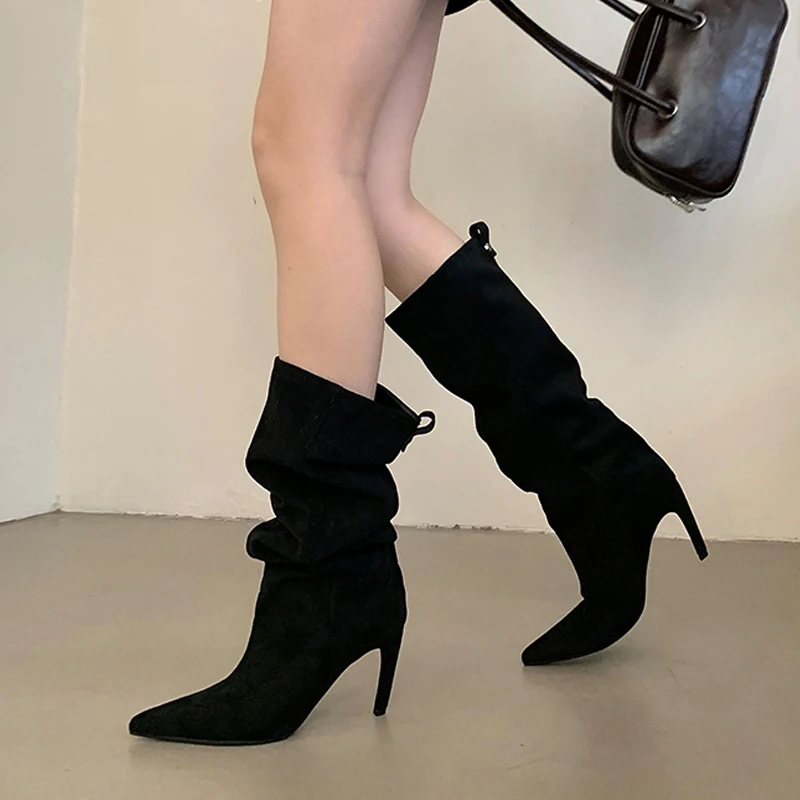 Women's Shoes Autumn Winter Slim Knee High Boots Women Sexy Pointed Toe Low Thin Heel Shoes Female Long Booties Zapatos De Mujer
Women's Shoes Autumn Winter Slim Knee High Boots Women Sexy Pointed Toe Low Thin Heel Shoes Female Long Booties Zapatos De Mujer
