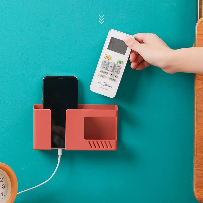 2 In 1 Wall-mounted Mobile Phone Remote Control Storage Box Multifunctional Punch-free Storage Rack Wall Debris Storage Holders
2 In 1 Wall-mounted Mobile Phone Remote Control Storage Box Multifunctional Punch-free Storage Rack Wall Debris Storage Holders
