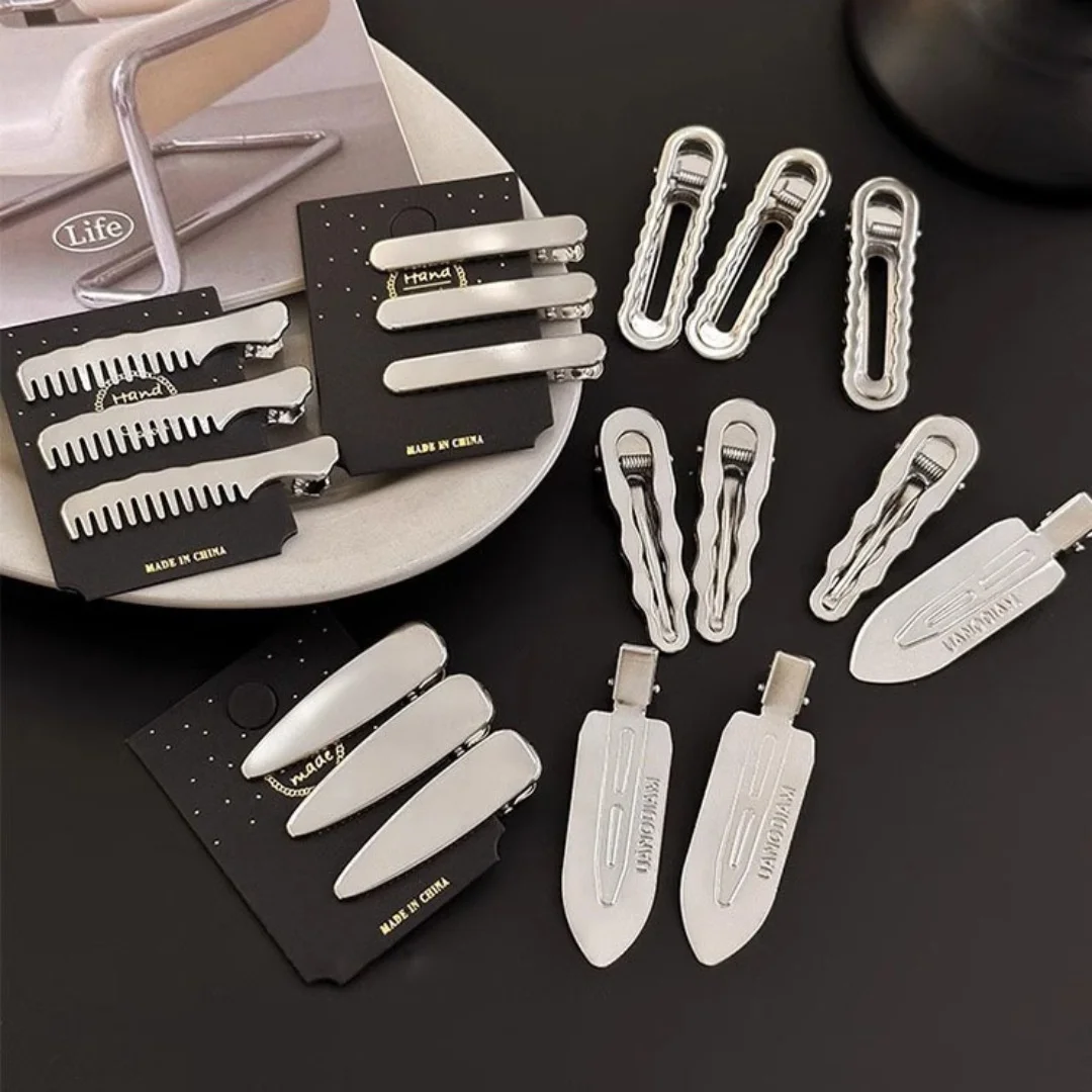 FANYIN 3PCS Silver Metal Y2k Women Hair Clip Elegant Duckbill Clip Gilrs Hairpin Side Bangs Headwear Fashion Hair Accessory
FANYIN 3PCS Silver Metal Y2k Women Hair Clip Elegant Duckbill Clip Gilrs Hairpin Side Bangs Headwear Fashion Hair Accessory