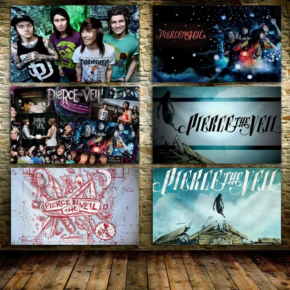 P-PIERCE THE VEIL Rock Flags 3x5 Ft custom Banner for Garage Door room decor Wall Out Decoration With Metal buckle
P-PIERCE THE VEIL Rock Flags 3x5 Ft custom Banner for Garage Door room decor Wall Out Decoration With Metal buckle