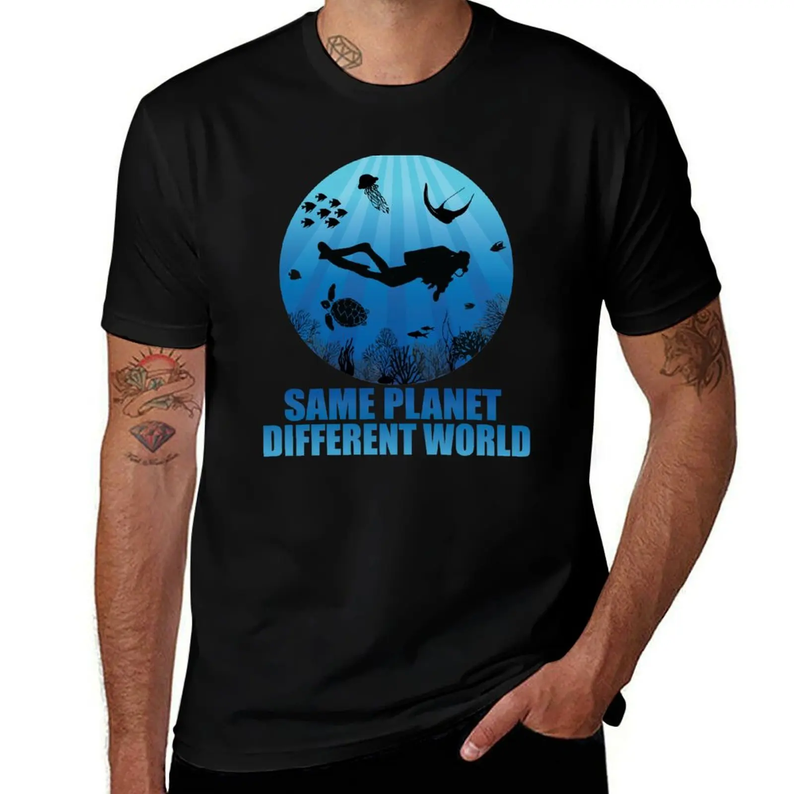 Same Planet Different World Deep Water Diving T-Shirt t shirts for man cotton soft cotton t shirts man 100%
Same Planet Different World Deep Water Diving T-Shirt t shirts for man cotton soft cotton t shirts man 100%