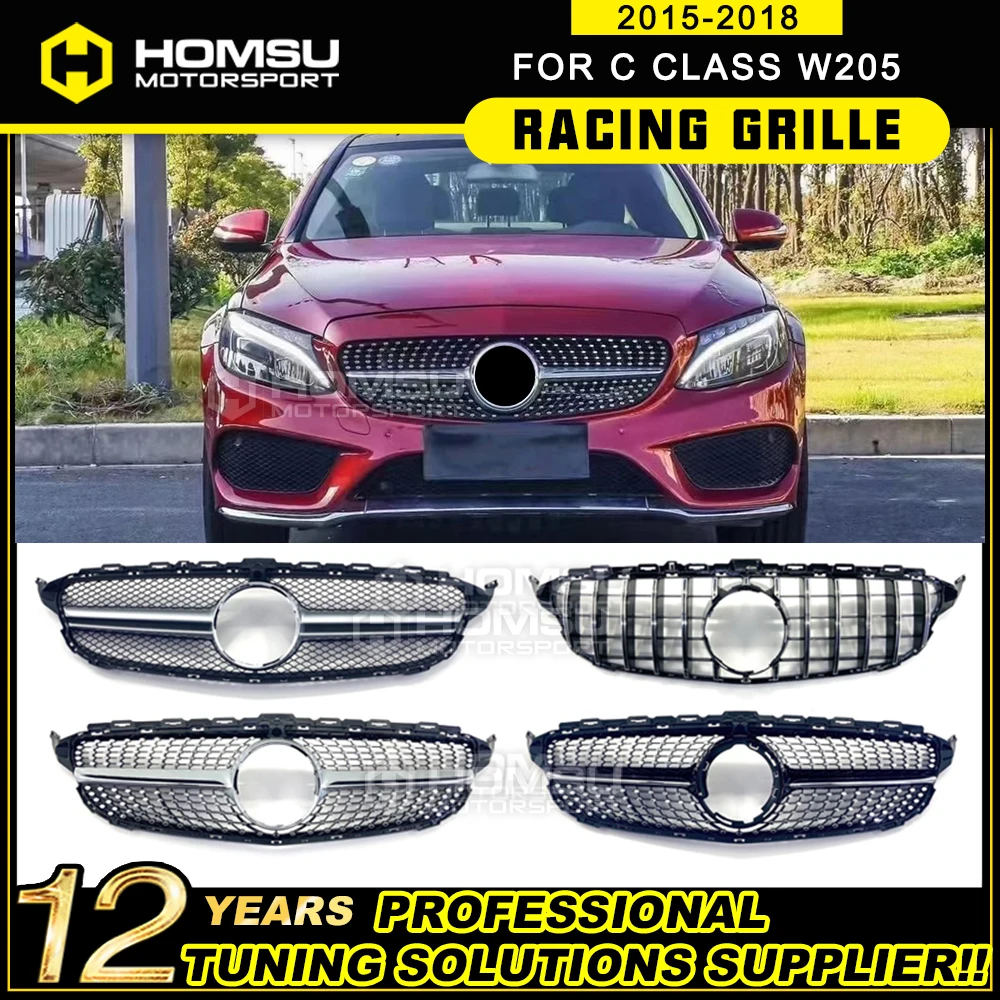 Front Diamond grill For C Class W205 Diamond Grille Auto Front Bumper Racing Grill Sports Model Only Year 2015-2018
Front Diamond grill For C Class W205 Diamond Grille Auto Front Bumper Racing Grill Sports Model Only Year 2015-2018