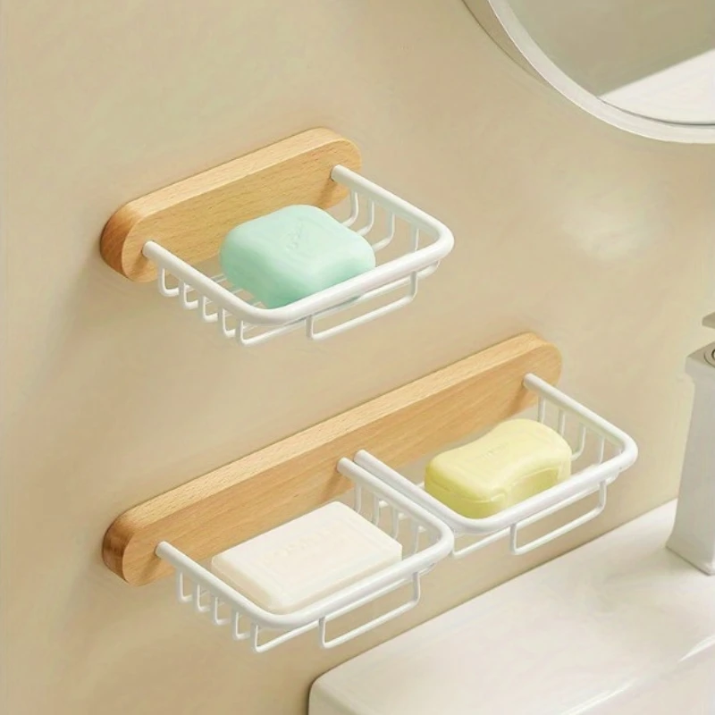 Natural Wooden Soap Rack Wall-mounted Single Layer Soap Basket Shelf Bathroom Simple Soap Holder Drain Racks
Natural Wooden Soap Rack Wall-mounted Single Layer Soap Basket Shelf Bathroom Simple Soap Holder Drain Racks