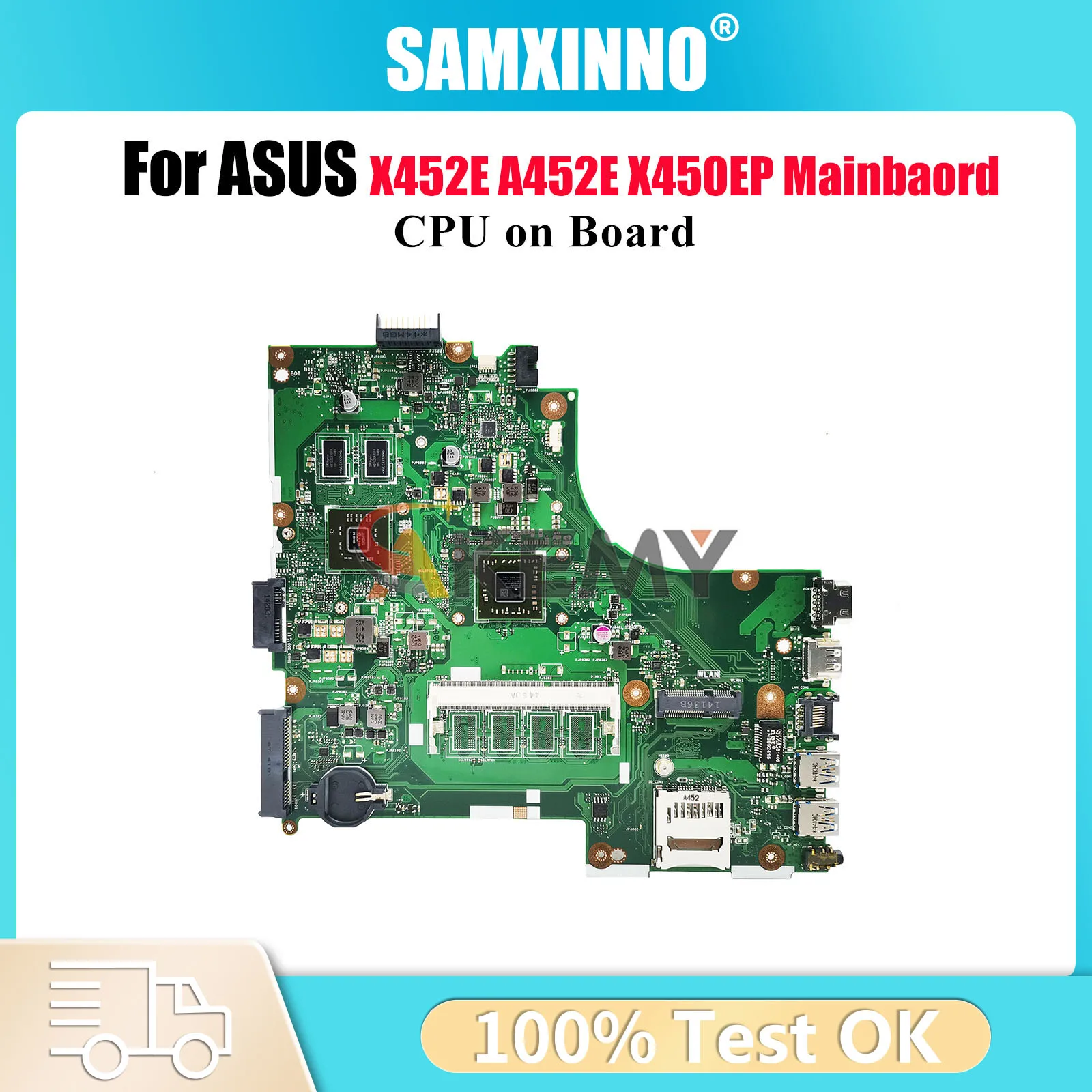 X450EP Laptop Motherboard For ASUS VivoBook X450EP A452E X452E X450E Notebook Mainboard With CPU 100% tests OK fast shipping stk 
X450EP Laptop Motherboard For ASUS VivoBook X450EP A452E X452E X450E Notebook Mainboard With CPU 100% tests OK fast shipping stk