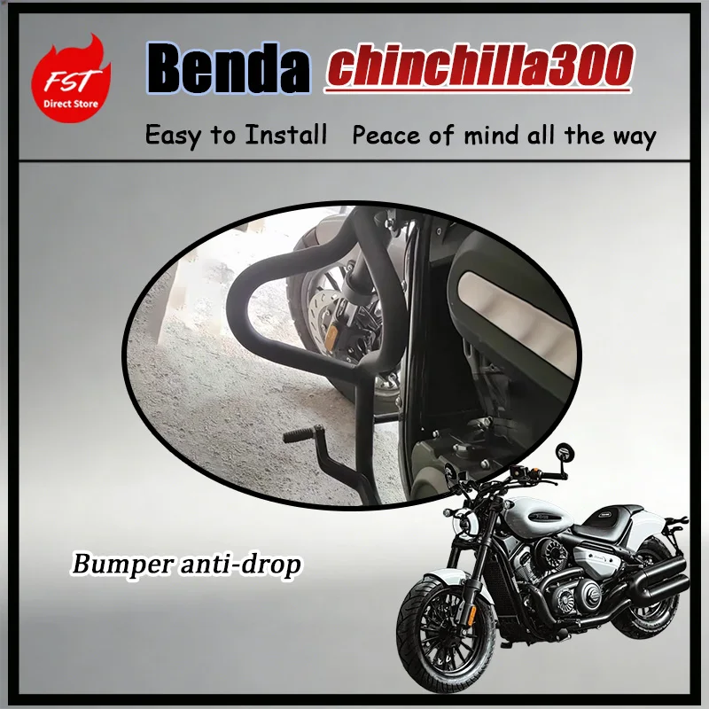For Stainless Steel Crash Bars And PU Leather Side Bags Anti-Fall Anti-Collision Safety Protection for Benda chinchilla 300
For Stainless Steel Crash Bars And PU Leather Side Bags Anti-Fall Anti-Collision Safety Protection for Benda chinchilla 300