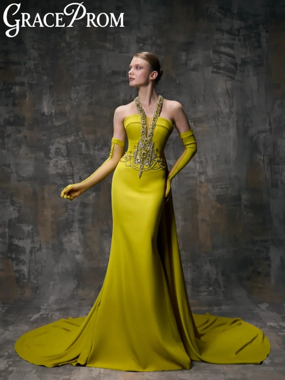 Shinny Beaded Satin Evening Dress Without Gloves Chic Halter Mermaid Wedding Party Gowns Customized Long Banquet Gowns
Shinny Beaded Satin Evening Dress Without Gloves Chic Halter Mermaid Wedding Party Gowns Customized Long Banquet Gowns