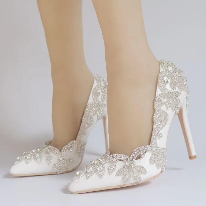 5CM Thin Heels Fetish Model Womens Sexy Rhinestone Wedding Shoe Bridal Fashion Pumps Ladies Office Pointed Toe Female High Heels
5CM Thin Heels Fetish Model Womens Sexy Rhinestone Wedding Shoe Bridal Fashion Pumps Ladies Office Pointed Toe Female High Heels