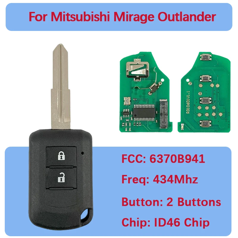 CN011028 Aftermarket 2-кнопочный дистанционный брелок J166E PCF7941 433 МГц MIT11R 6370B941 для Mitsubishi Mirage Outlander ASX 2016-2017
CN011028 Aftermarket 2-кнопочный дистанционный брелок J166E PCF7941 433 МГц MIT11R 6370B941 для Mitsubishi Mirage Outlander ASX 2016-2017
