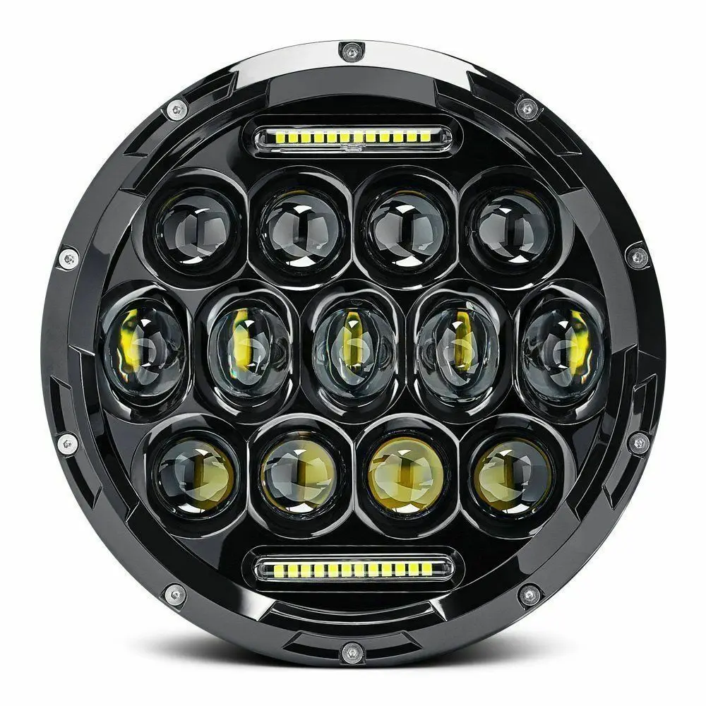 DRL 7"inch round HI LOW beam 75W LED Headlight amber white Turn Signal DRL for offroad suv
DRL 7"inch round HI LOW beam 75W LED Headlight amber white Turn Signal DRL for offroad suv