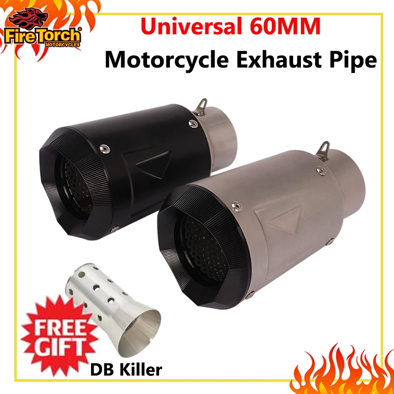 Motorcycle Universal 60MM Exhaust Pipe Escape For Diavel 1200 S1000RR R6 RSV4 TONO1100 V4 Muffler CNC Tip DB Killer
Motorcycle Universal 60MM Exhaust Pipe Escape For Diavel 1200 S1000RR R6 RSV4 TONO1100 V4 Muffler CNC Tip DB Killer