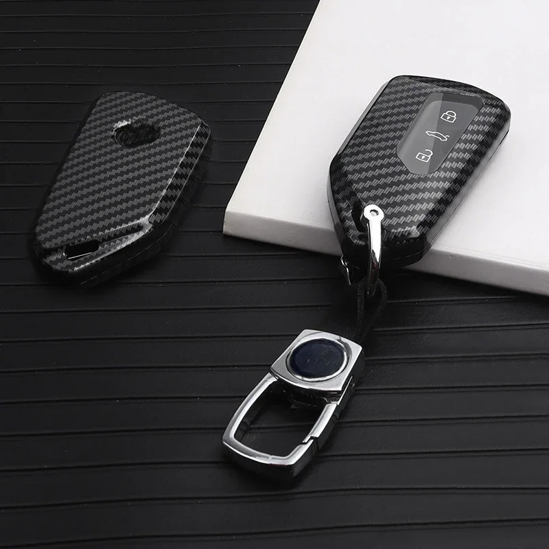 ABS Carbon Fiber Car Key Case Cover for Volkswagen Golf 8 ID.4X 
ABS Carbon Fiber Car Key Case Cover for Volkswagen Golf 8 ID.4X