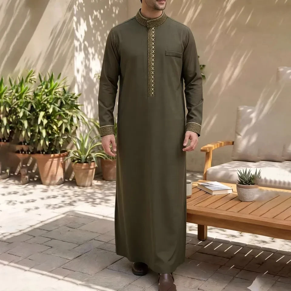 Muslim Fashion Men Jubba Thobe Long Sleeve Caftan Dubai Prayer Clothes Islamic Arabic Kaftan Mens Robe Abaya Islamic Clothing
Muslim Fashion Men Jubba Thobe Long Sleeve Caftan Dubai Prayer Clothes Islamic Arabic Kaftan Mens Robe Abaya Islamic Clothing