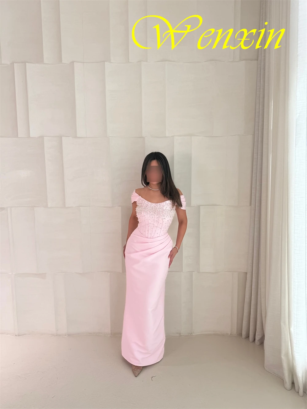 Customized Modern Pink Evening Dress Temperament Strapless Sleeveless Homecoming Dresses Luxury Sweep Train Vestido De Festa
Customized Modern Pink Evening Dress Temperament Strapless Sleeveless Homecoming Dresses Luxury Sweep Train Vestido De Festa