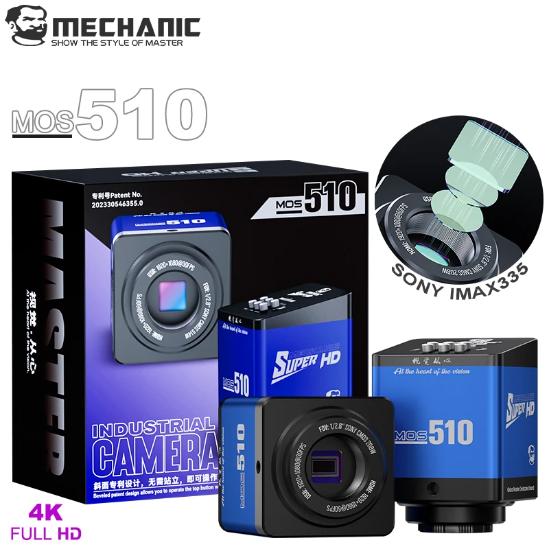 MECHANIC MOS-510 4K@60Hz Ultra HDMI 2.0 Microscope Camera 21MP with Sony IMX335 Sensor Type-C Output C/CS Mount Compatibility
MECHANIC MOS-510 4K@60Hz Ultra HDMI 2.0 Microscope Camera 21MP with Sony IMX335 Sensor Type-C Output C/CS Mount Compatibility