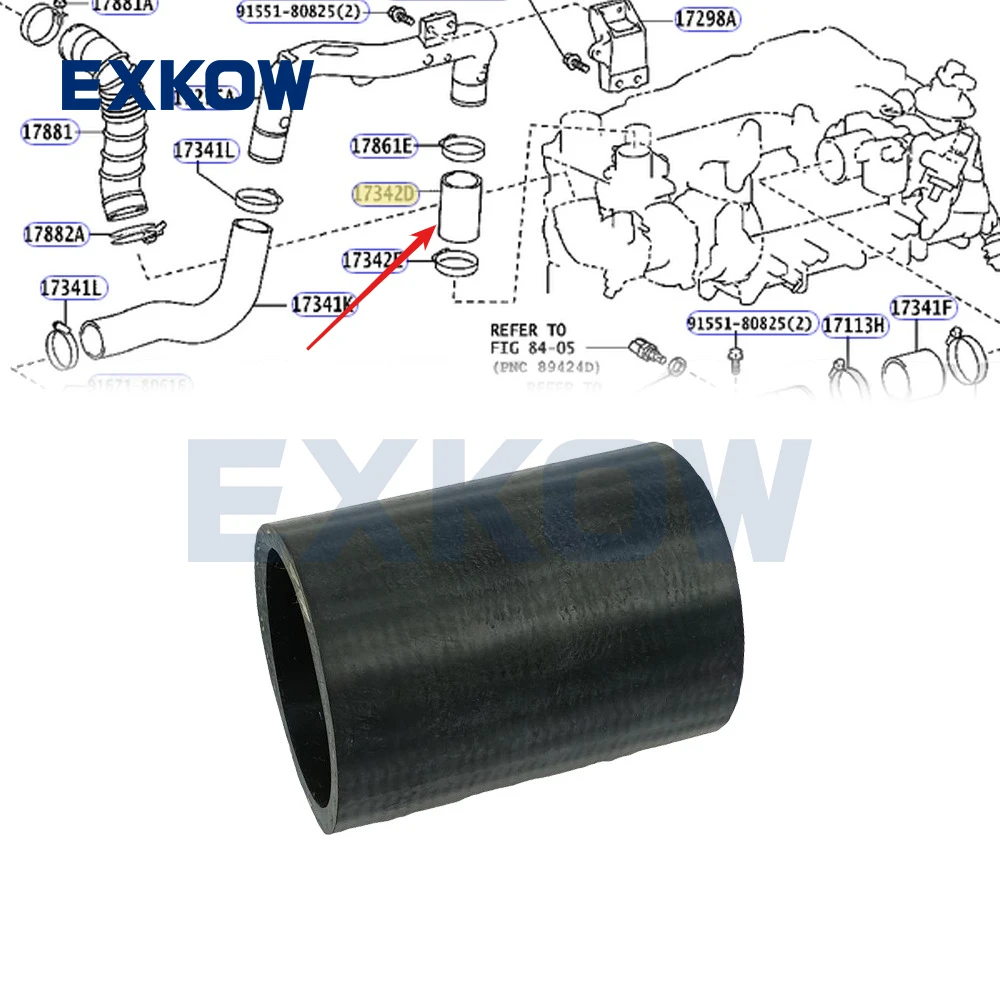 NO.2 Air Hose for Toyota Land Cruiser Prado KDJ150 KDJ120 2002-2017 Hilux KUN126 Fortuner KUN126 2016-2018 17342-30010
NO.2 Air Hose for Toyota Land Cruiser Prado KDJ150 KDJ120 2002-2017 Hilux KUN126 Fortuner KUN126 2016-2018 17342-30010