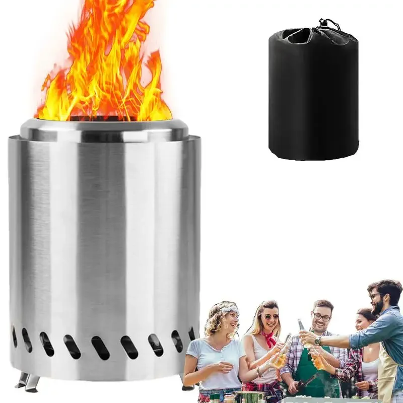 Stainless Steel Outdoor Stove 360-degree Spiral Airflow Survival Camping Stove With Cloth Bag Outdoor Survival Stove Keep Warm
Stainless Steel Outdoor Stove 360-degree Spiral Airflow Survival Camping Stove With Cloth Bag Outdoor Survival Stove Keep Warm
