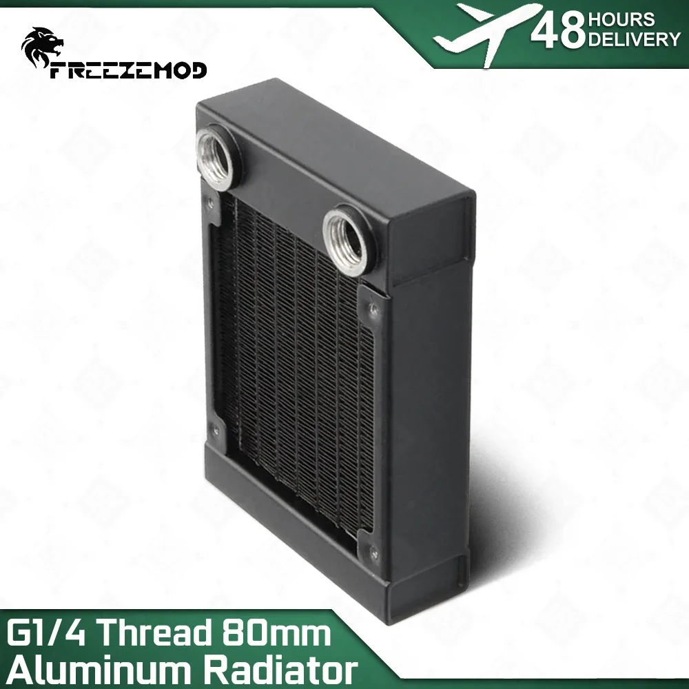 FREEZEMOD 80mm Aluminum Radiator 8pcs Flat Tube G1/4 thread Supports 80mm Fan for Drone 3D Printing PC Water Cooling MOD
FREEZEMOD 80mm Aluminum Radiator 8pcs Flat Tube G1/4 thread Supports 80mm Fan for Drone 3D Printing PC Water Cooling MOD