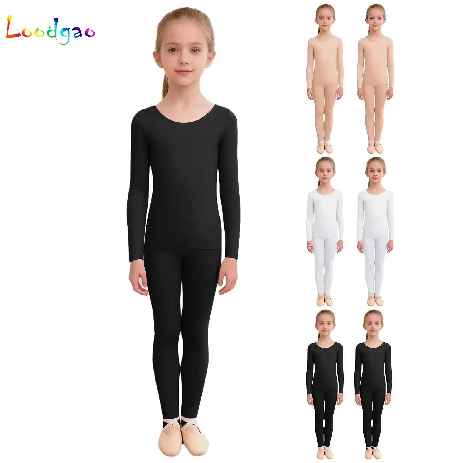 Kids Girls Seamless Thermal Underwear Set Long Sleeve Pullover Top+Regular/Stirrup Leggings for Ballet Dance Practice Warm Up
Kids Girls Seamless Thermal Underwear Set Long Sleeve Pullover Top+Regular/Stirrup Leggings for Ballet Dance Practice Warm Up