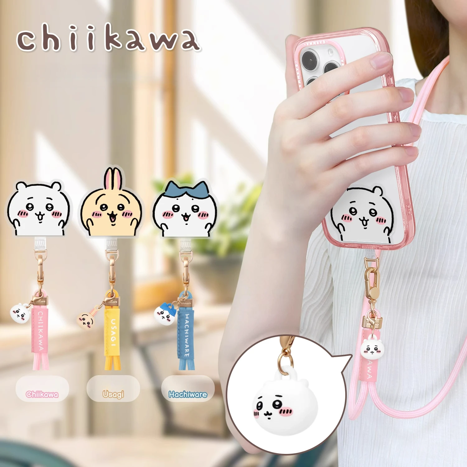Chiikawa Hachiware Usagi cute gift mobile phone chain crossbody can prevent the wrist rope from being lost
Chiikawa Hachiware Usagi cute gift mobile phone chain crossbody can prevent the wrist rope from being lost