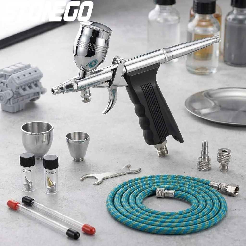 Airbrush Kit with Double Action Airbrush Gun 0 3 0 5 0 8 mm Needles 2 5 13cc Paint Cups for Nail Art Cake Tattoo and Body Art
Airbrush Kit with Double Action Airbrush Gun 0 3 0 5 0 8 mm Needles 2 5 13cc Paint Cups for Nail Art Cake Tattoo and Body Art