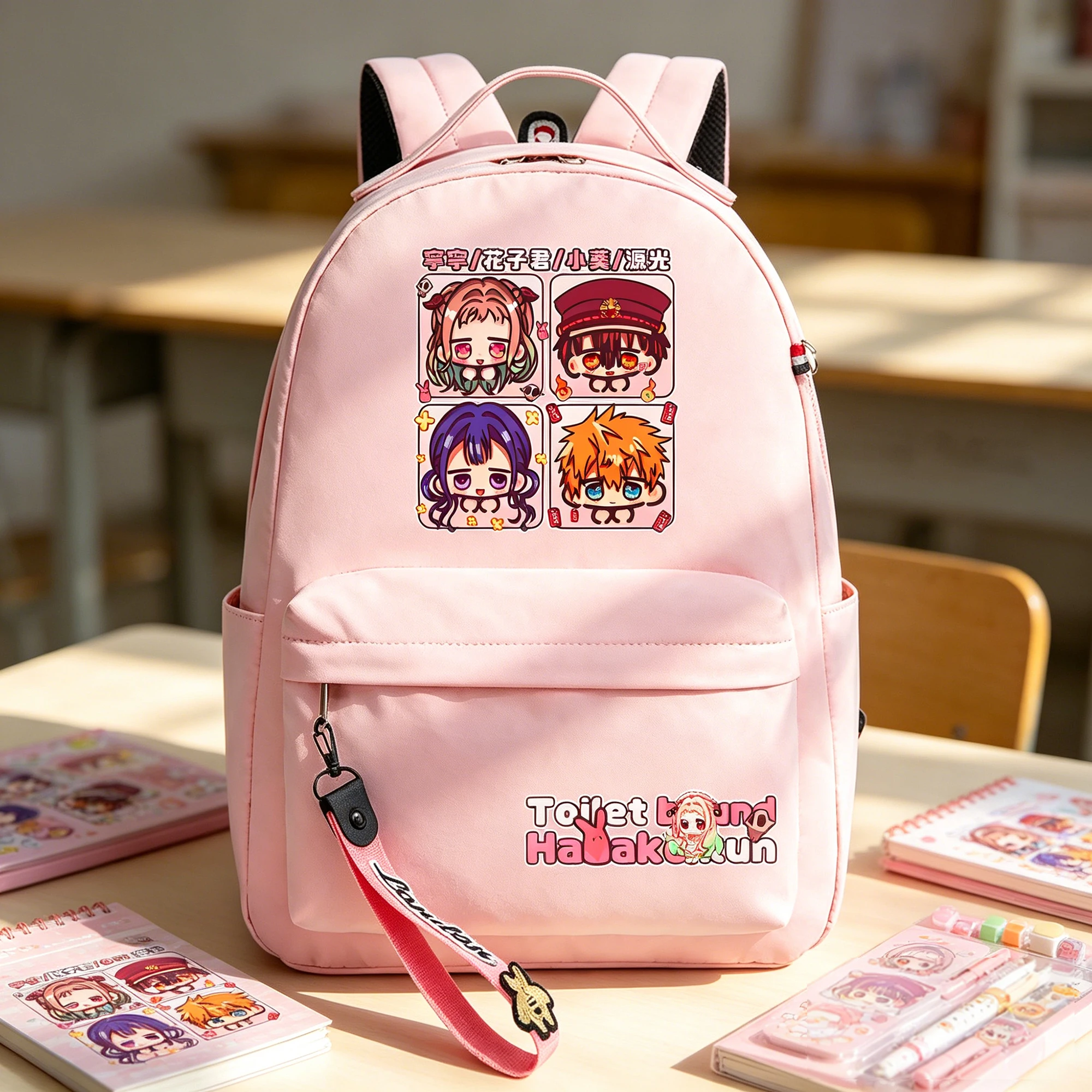 Toilet-Bound Anime Backpack Girls Pink Nylon School Bag Hanako-Kun Cartoon Bookbag Small Laptop Casual Daypack For Teenagers
Toilet-Bound Anime Backpack Girls Pink Nylon School Bag Hanako-Kun Cartoon Bookbag Small Laptop Casual Daypack For Teenagers