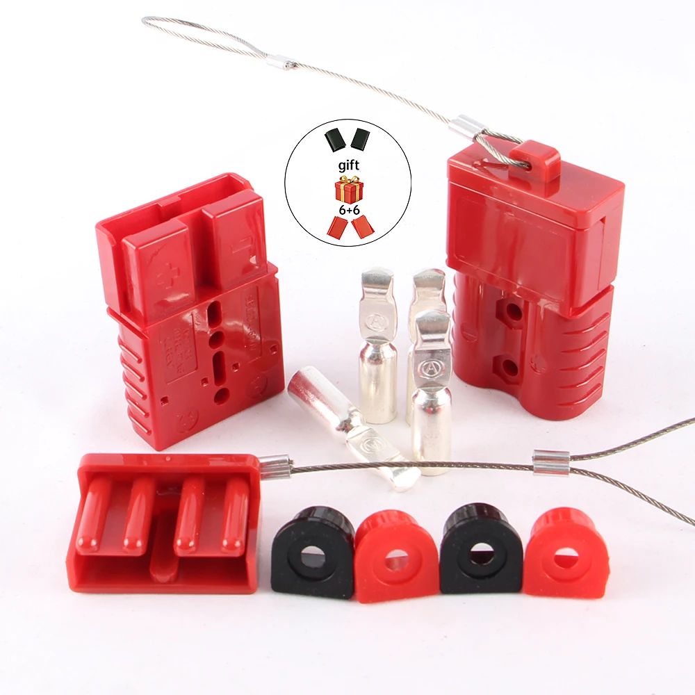 120A High Current Power Double Pole Quick Connect/Disconnect Battery Charging Connector Plug Kit With Sealing Plug&Hard Cover
120A High Current Power Double Pole Quick Connect/Disconnect Battery Charging Connector Plug Kit With Sealing Plug&Hard Cover