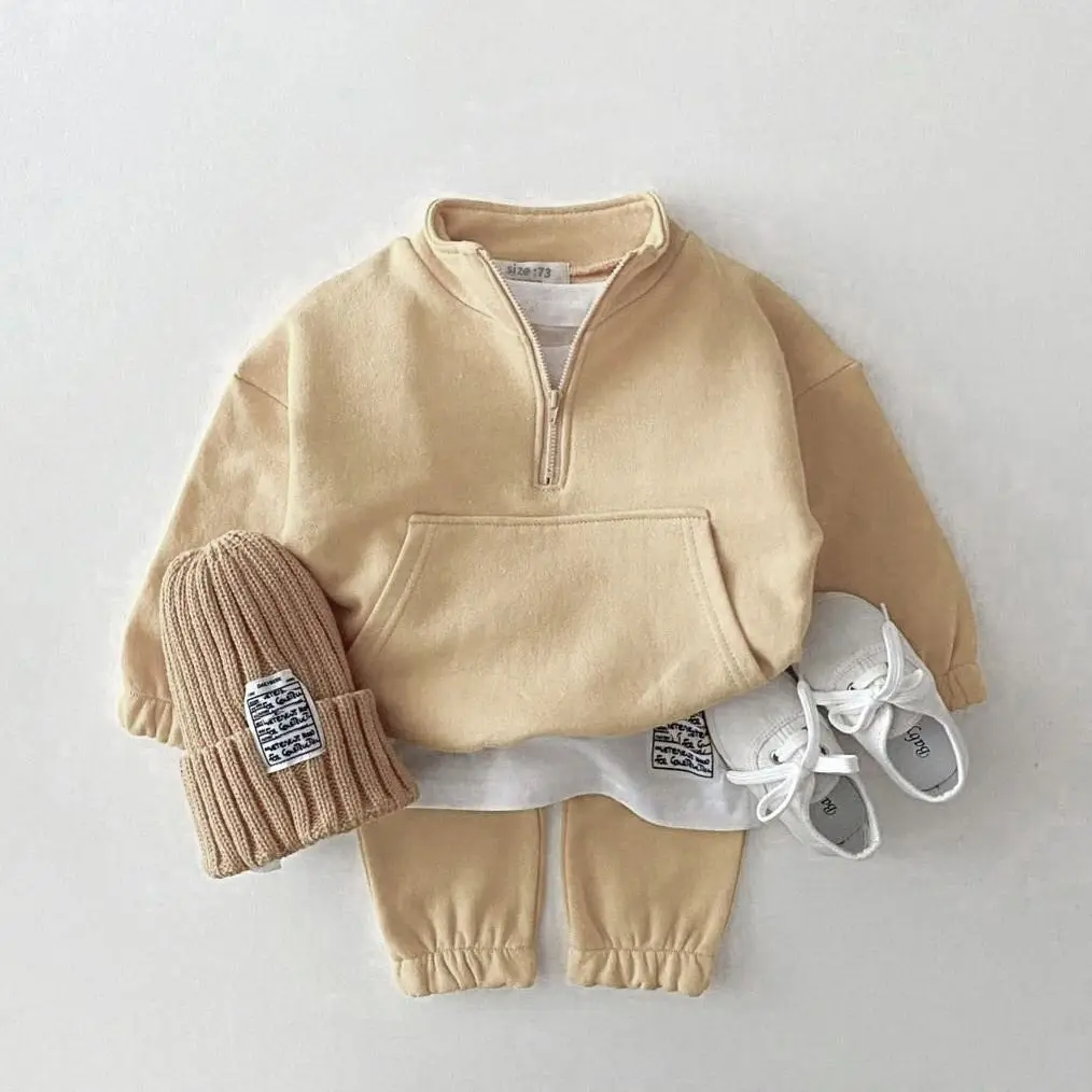 Infant and Toddler Unisex Leisure Sports Set Solid Color Long Sleeve Front Pocket Polo Top+Pants Two Piece Newborn Sports Set
Infant and Toddler Unisex Leisure Sports Set Solid Color Long Sleeve Front Pocket Polo Top+Pants Two Piece Newborn Sports Set