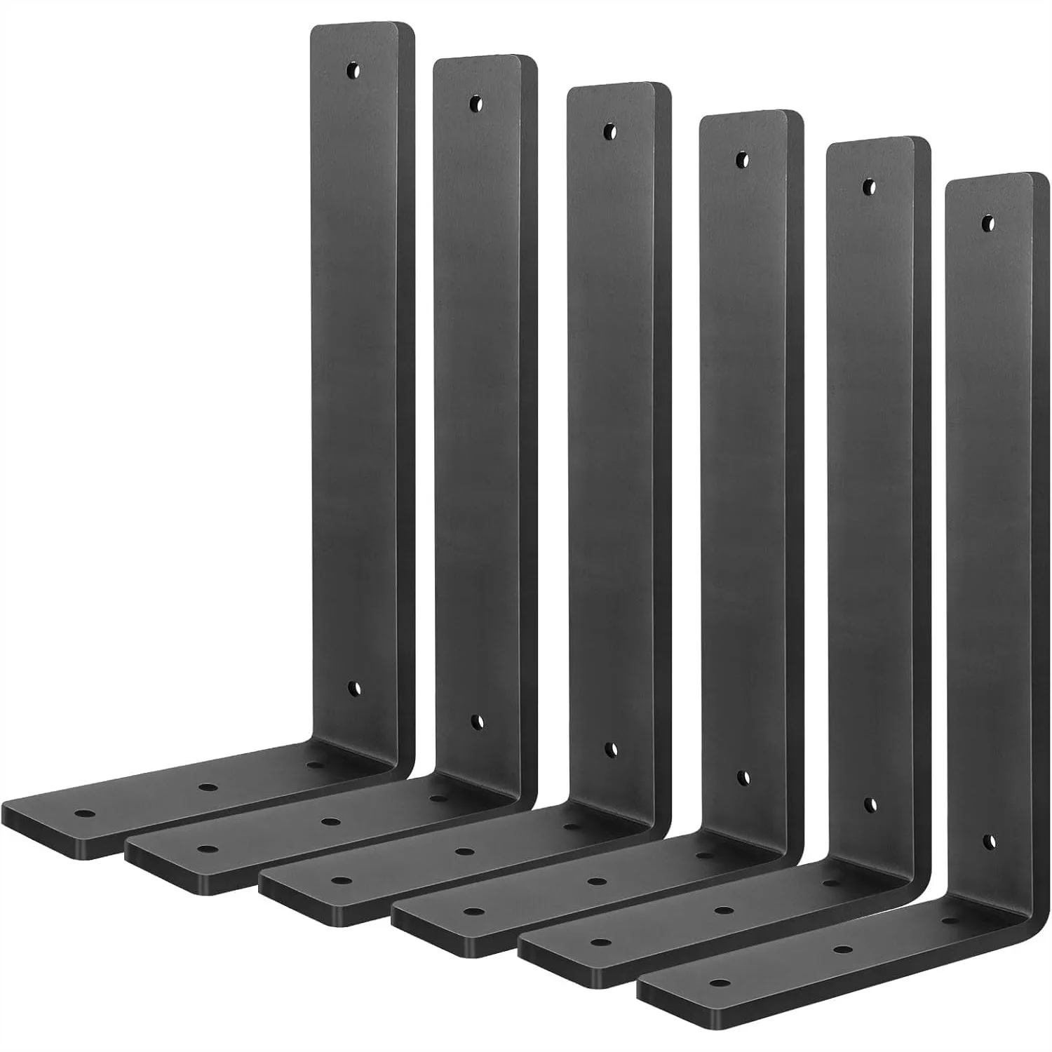 Heavy Duty Floating Shelf Bracket 16 Inch, 6 Pack Black Wall Brackets for DIY Shelves with Hardware
Heavy Duty Floating Shelf Bracket 16 Inch, 6 Pack Black Wall Brackets for DIY Shelves with Hardware