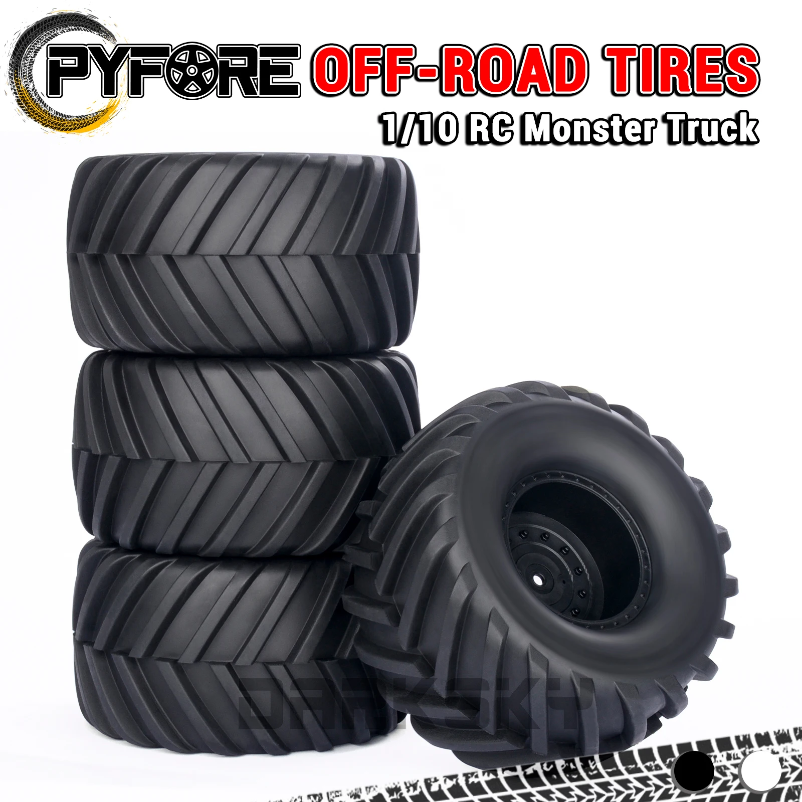 PYFORE Monster Truck Tires 134x71mm Adapter 12MM 4PCS for 1/10 RC Model Car Monster Truck Desert Truck Accessories
PYFORE Monster Truck Tires 134x71mm Adapter 12MM 4PCS for 1/10 RC Model Car Monster Truck Desert Truck Accessories