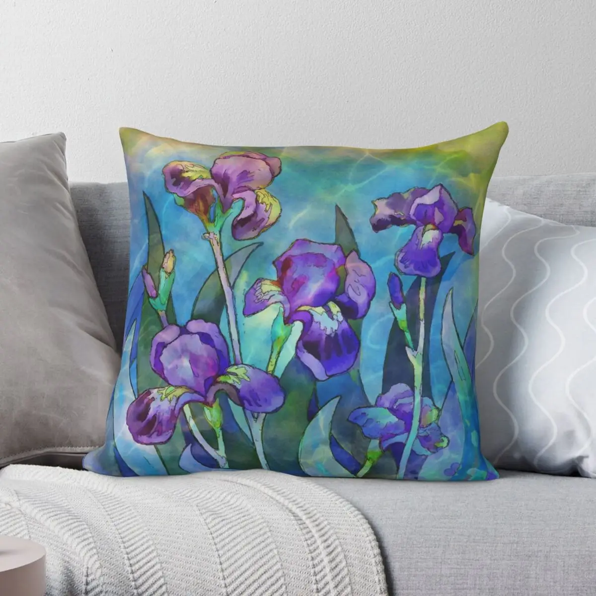 Irises Watercolor Pillowcase Polyester Linen Velvet Printed Zip Decor Throw Pillow Case Sofa Cushion Case Wholesale 45x45
Irises Watercolor Pillowcase Polyester Linen Velvet Printed Zip Decor Throw Pillow Case Sofa Cushion Case Wholesale 45x45