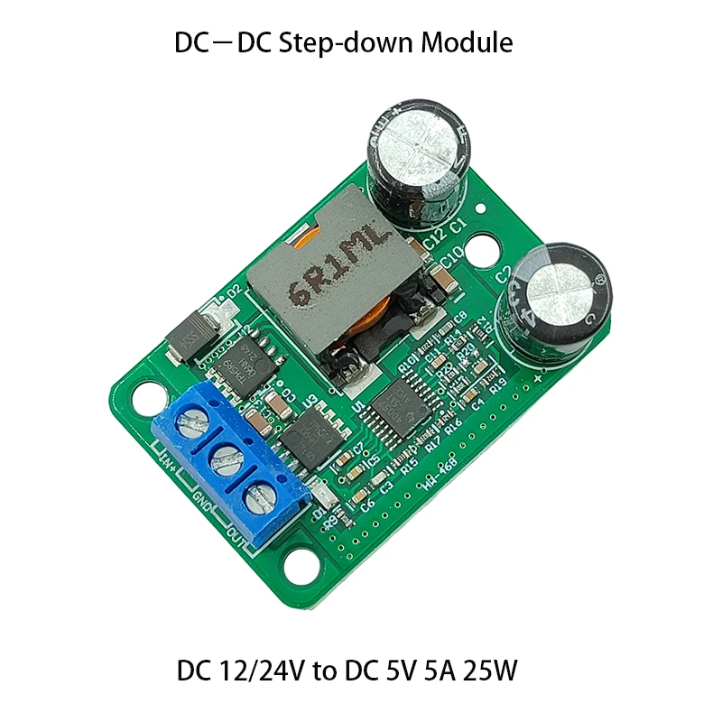 DC9-35V 12V/24V To 5V/5A 25W DC-DC Buck Step Down Power Supply Module Synchronous Rectification Power Converter
DC9-35V 12V/24V To 5V/5A 25W DC-DC Buck Step Down Power Supply Module Synchronous Rectification Power Converter