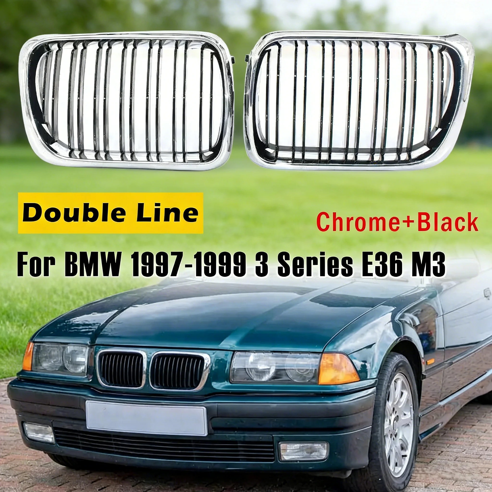 For BMW E36 3 Series 1997-1999 Car Grille Double Line Front Kidney ABS Front Hood Grill Black 51138195152 51138195151 Parts
For BMW E36 3 Series 1997-1999 Car Grille Double Line Front Kidney ABS Front Hood Grill Black 51138195152 51138195151 Parts