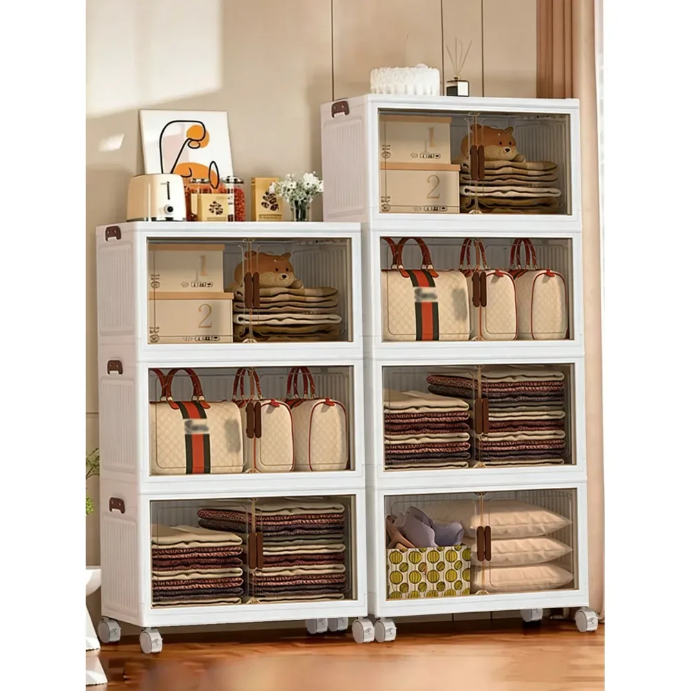Foldable Storage Cabinet, Plastic Sundries Organizer With Doors Wheels, Stackable Large Capacity Home Organization For Bedroom,
Foldable Storage Cabinet, Plastic Sundries Organizer With Doors Wheels, Stackable Large Capacity Home Organization For Bedroom,