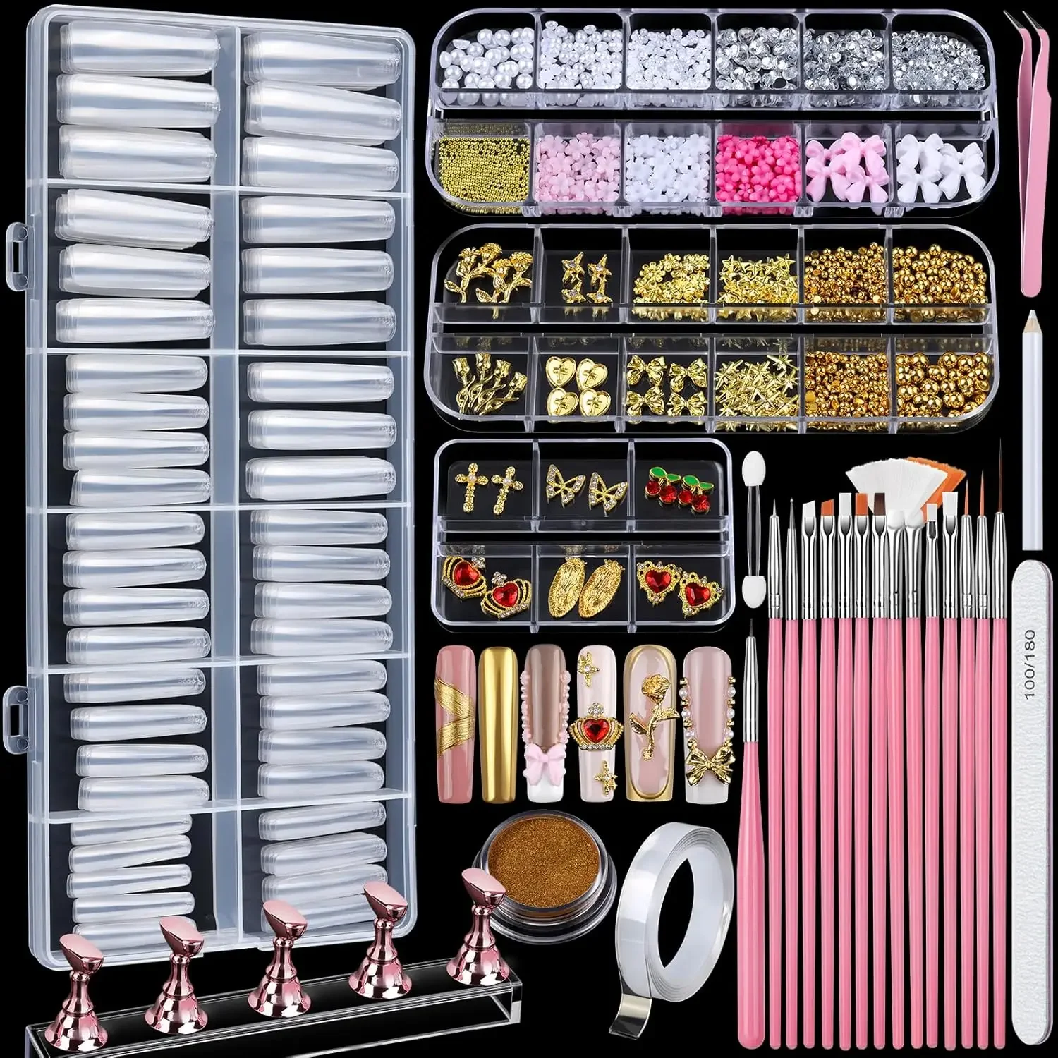 Teenitor Square Nail Tips with Nail Charms Nail Art Brushes, 240pcs XXL Fake Nails with Nail Stand for Extensions, Clear Acrylic Nail Tips Gel Nails Long Full Coverage
Teenitor Square Nail Tips with Nail Charms Nail Art Brushes, 240pcs XXL Fake Nails with Nail Stand for Extensions, Clear Acrylic Nail Tips Gel Nails Long Full Coverage