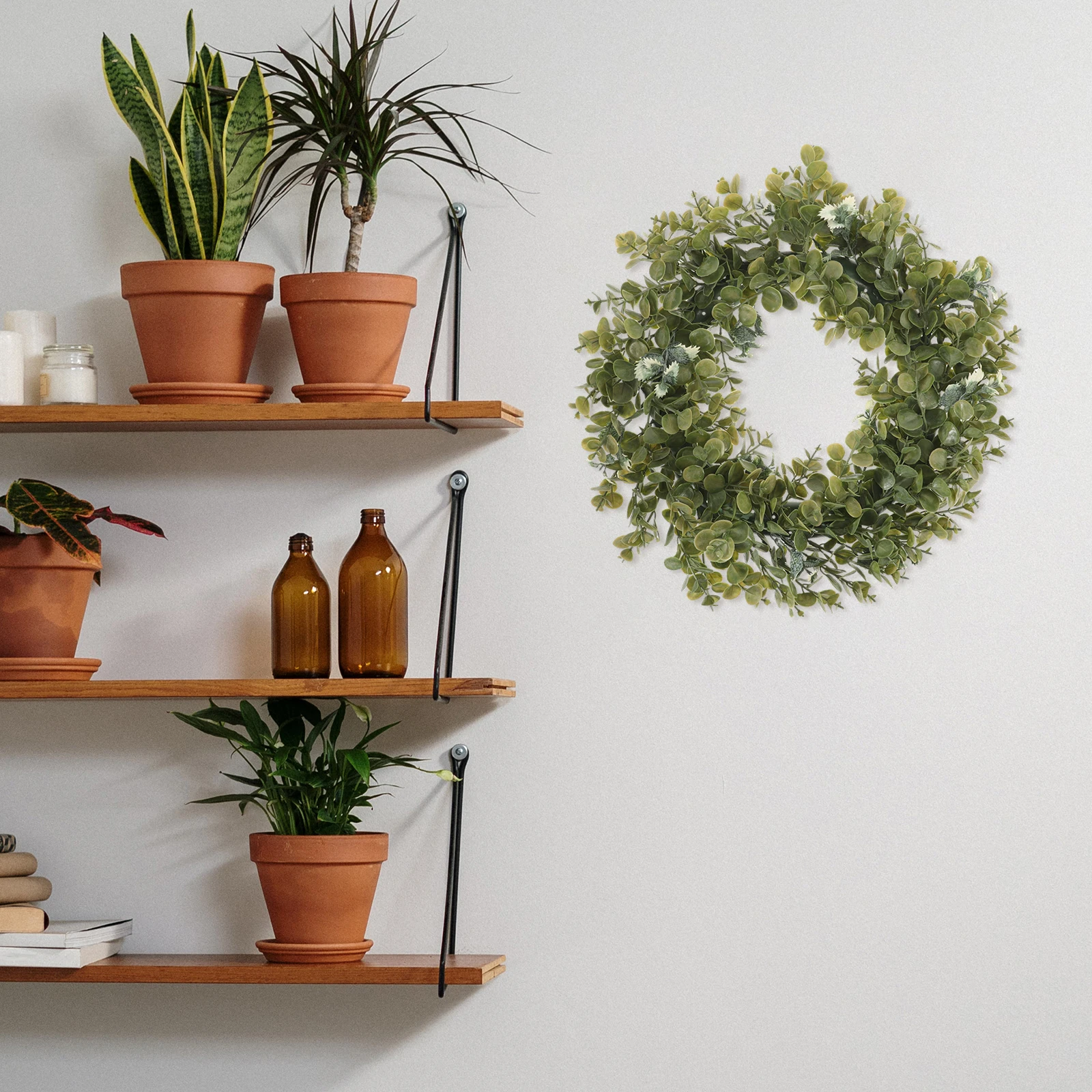Eucalyptus Wreath 35cm Green Plastic Home Decor Door Simulated Plant Wall Hanging Wedding Banquet Holiday Decor nament
Eucalyptus Wreath 35cm Green Plastic Home Decor Door Simulated Plant Wall Hanging Wedding Banquet Holiday Decor nament