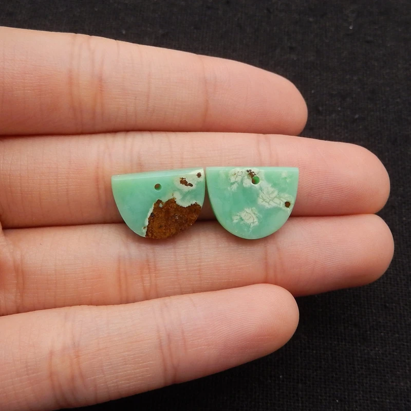 Natural Stone Chrysoprase Earring Bead 14x10x2mm 2.1g Women's Jewelry Beauty Accessory
Natural Stone Chrysoprase Earring Bead 14x10x2mm 2.1g Women's Jewelry Beauty Accessory