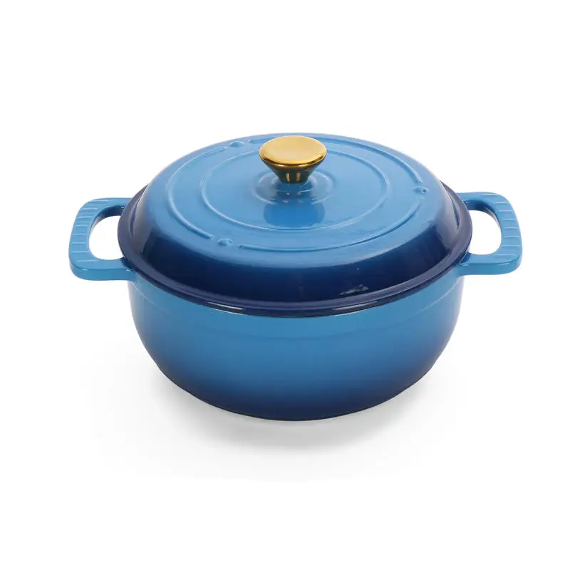 Cast Iron 5QT Cooking Pot, Gradient Blue, Includes Two Silicone Gloves, Enamel Pot
Cast Iron 5QT Cooking Pot, Gradient Blue, Includes Two Silicone Gloves, Enamel Pot