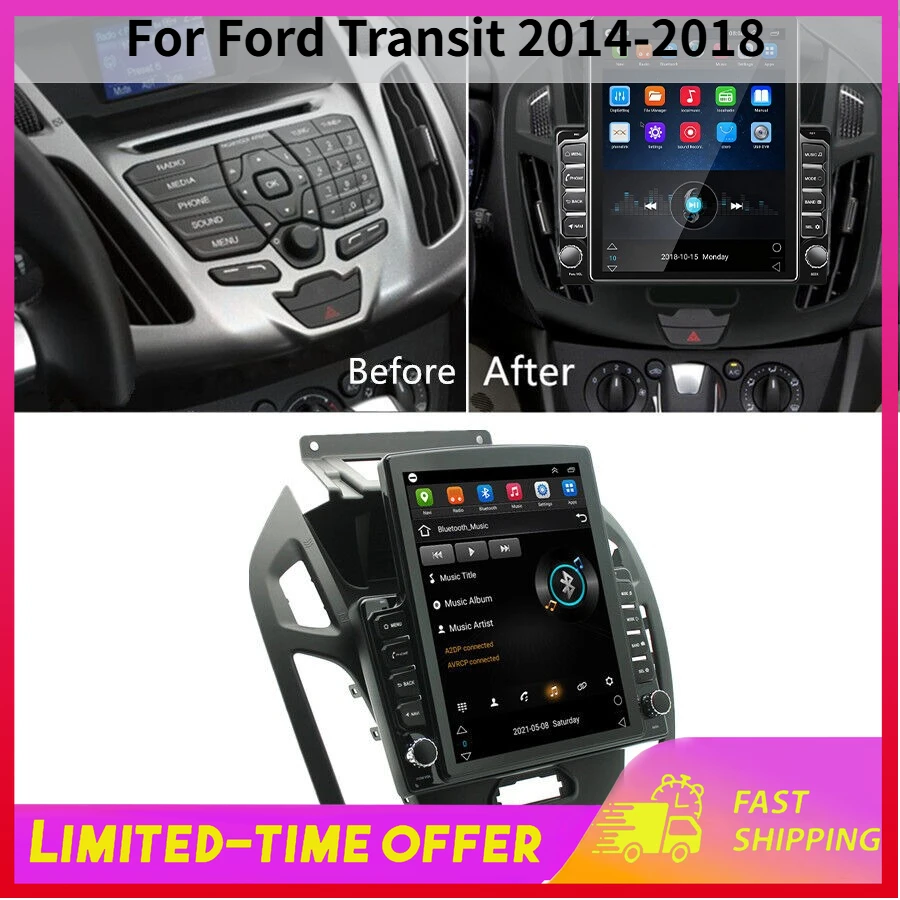 Автомагнитола с GPS-навигацией для Ford Transit 2014-2018, совместимая с Carplay и Android Auto, 9.7 дюймов, с камерой, мультимедиа, Android 15, 4+64 ГБ
Автомагнитола с GPS-навигацией для Ford Transit 2014-2018, совместимая с Carplay и Android Auto, 9.7 дюймов, с камерой, мультимедиа, Android 15, 4+64 ГБ
