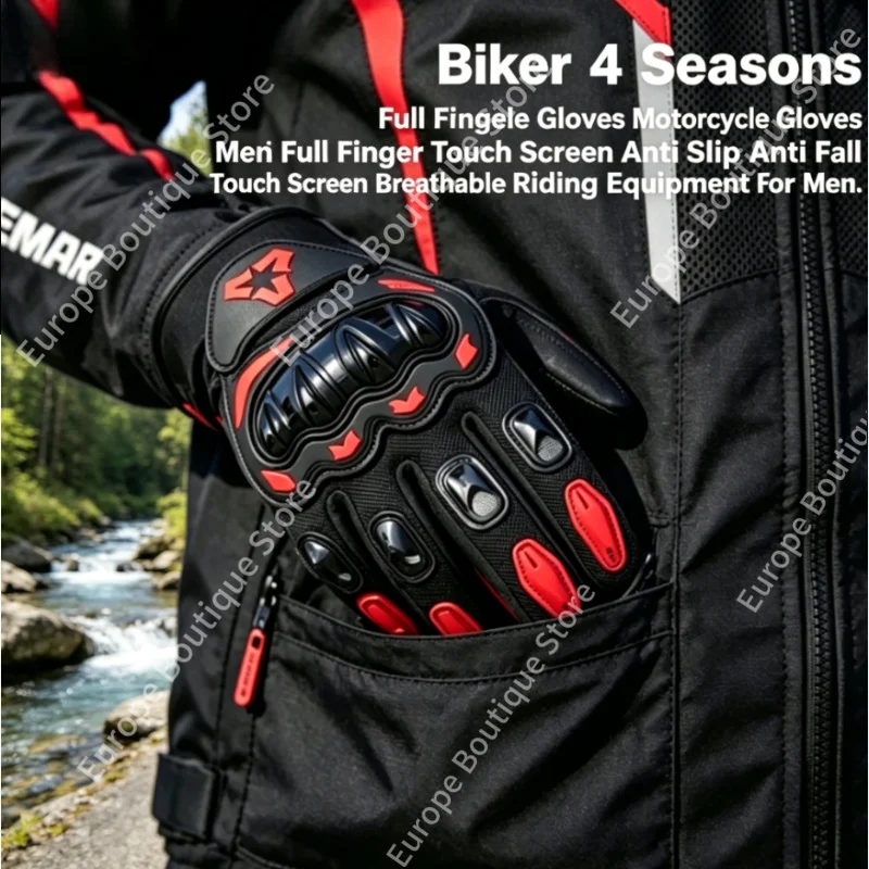 2026 NEW Biker 4 Seasons Full Finger Motorcycle Gloves Anti Slip Anti Fall Touch Screen Breathable Riding Equipment for Men
2026 NEW Biker 4 Seasons Full Finger Motorcycle Gloves Anti Slip Anti Fall Touch Screen Breathable Riding Equipment for Men