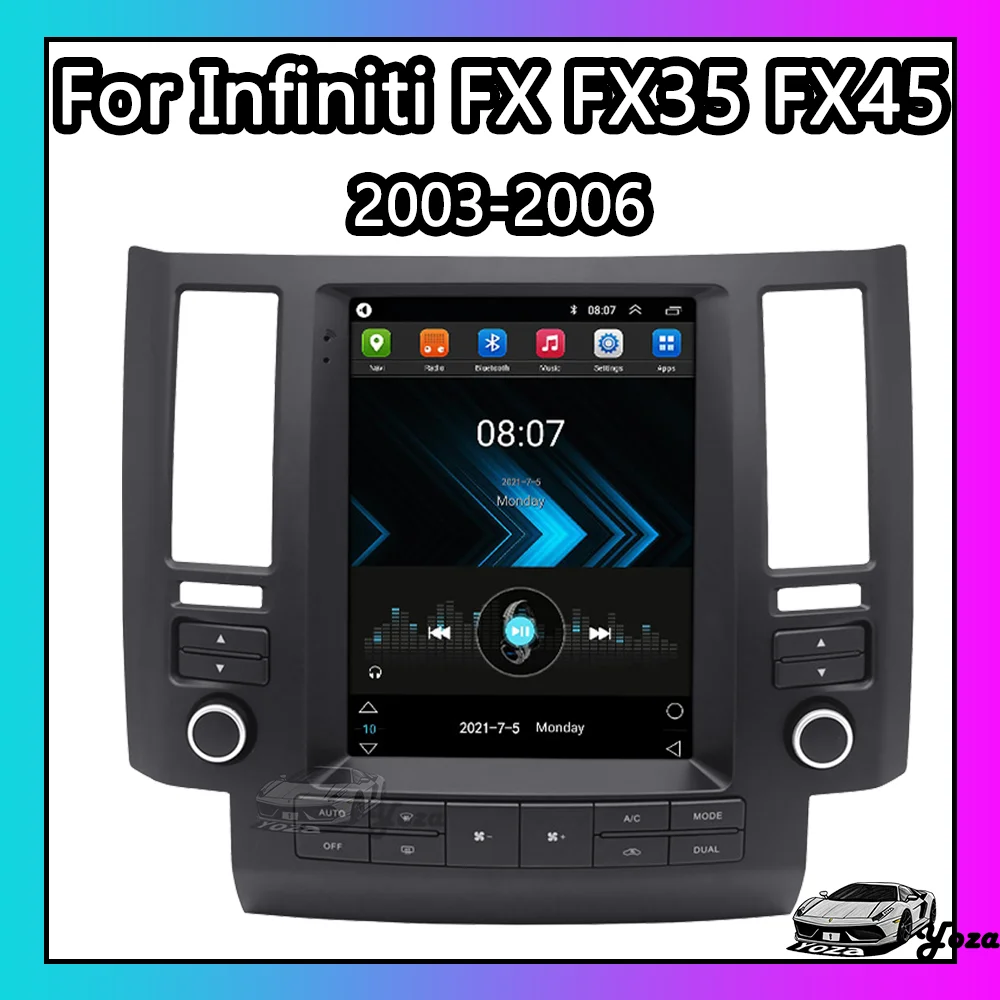 Автомагнитола Yoza Carplay для Infiniti, FX, FX35, FX45, 2003-2006, Android11, экран Tesla, мультимедийный плеер, навигация, стерео, подарочные инструменты
Автомагнитола Yoza Carplay для Infiniti, FX, FX35, FX45, 2003-2006, Android11, экран Tesla, мультимедийный плеер, навигация, стерео, подарочные инструменты