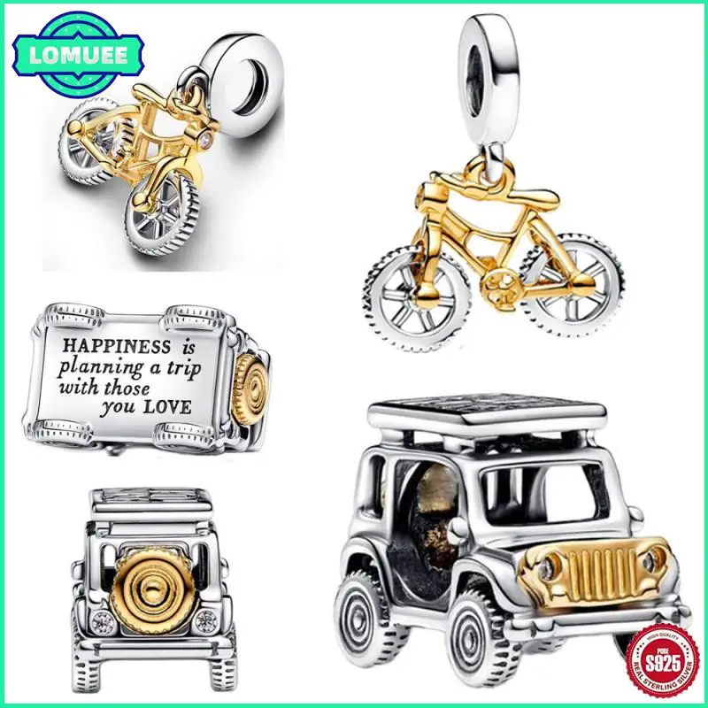 Sports Series 925 Sterling Silver Golden Bicycle and Off-Road Vehicle Beads Char Fit Original Bracelet Cool Accessory
Sports Series 925 Sterling Silver Golden Bicycle and Off-Road Vehicle Beads Char Fit Original Bracelet Cool Accessory
