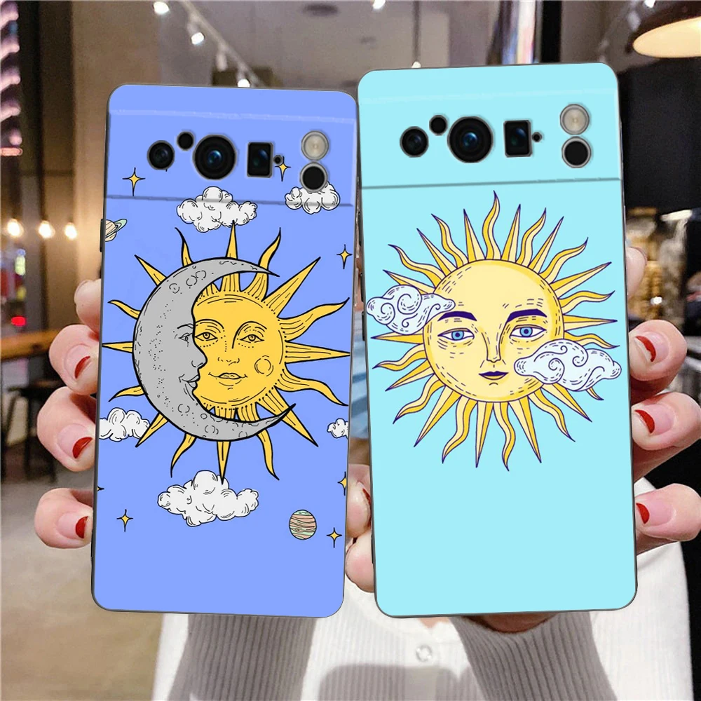 Funny Sun Moon Face Phone Case For Google Pixel 8 A 7 6 Pro Soft TPU Shell For Pixel 6A Silicone Shockproof Black Cover
Funny Sun Moon Face Phone Case For Google Pixel 8 A 7 6 Pro Soft TPU Shell For Pixel 6A Silicone Shockproof Black Cover