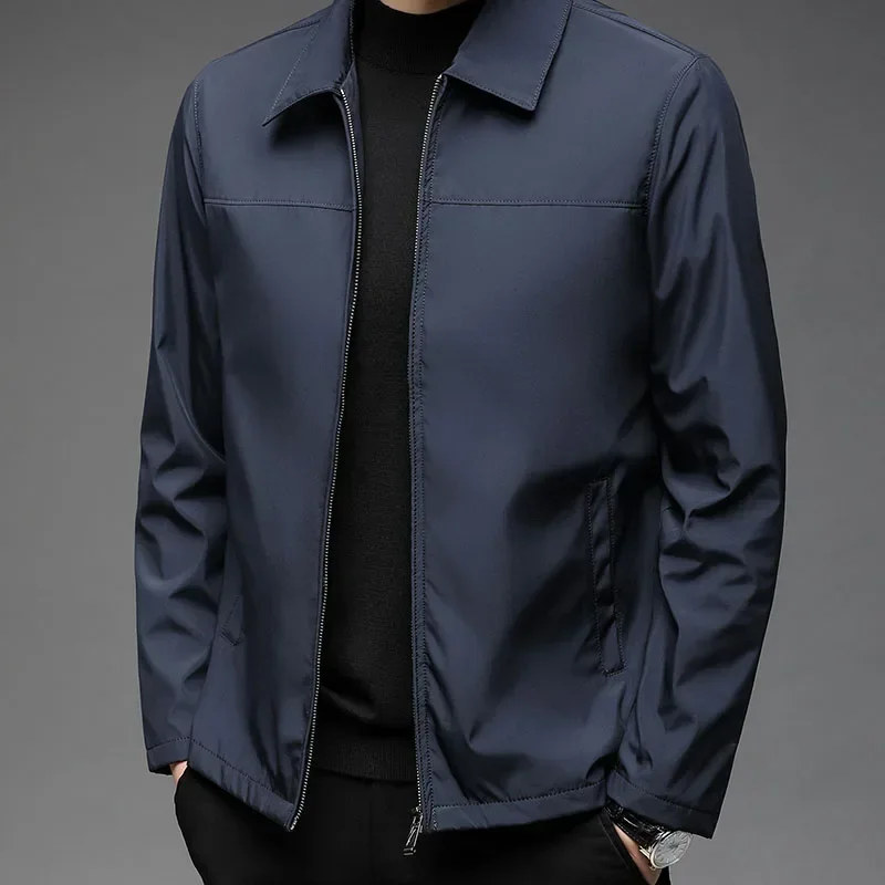 Весенняя мужская повседневная куртка, классическая модная легкая ветровка, уличное пальто для гольфа, осенняя мужская деловая куртка на молнии среднего возраста 
Весенняя мужская повседневная куртка, классическая модная легкая ветровка, уличное пальто для гольфа, осенняя мужская деловая куртка на молнии среднего возраста