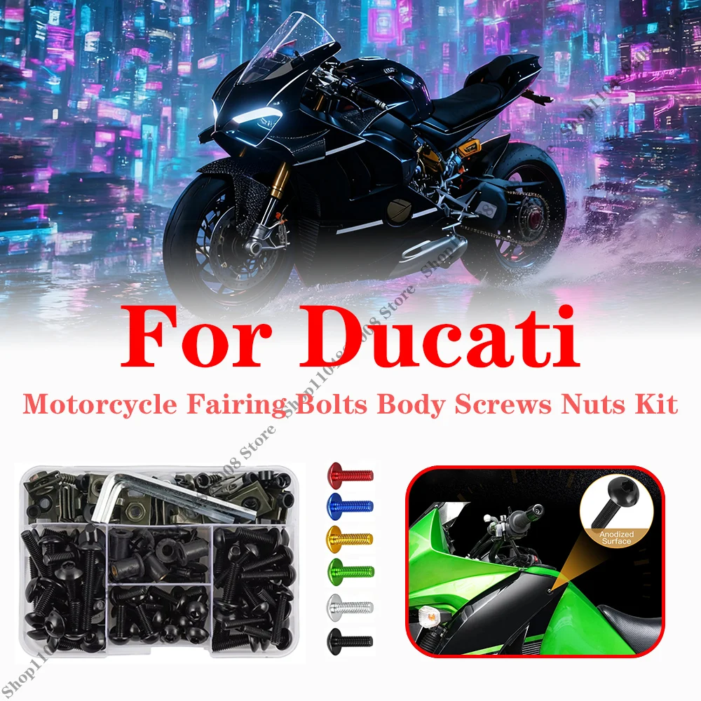 Motorcycle Fairing Bolts Body Screws Nuts Kit Fastener Clips For Ducati DesertX Monster Streetfighter Multistrada Diavel Panigal
Motorcycle Fairing Bolts Body Screws Nuts Kit Fastener Clips For Ducati DesertX Monster Streetfighter Multistrada Diavel Panigal