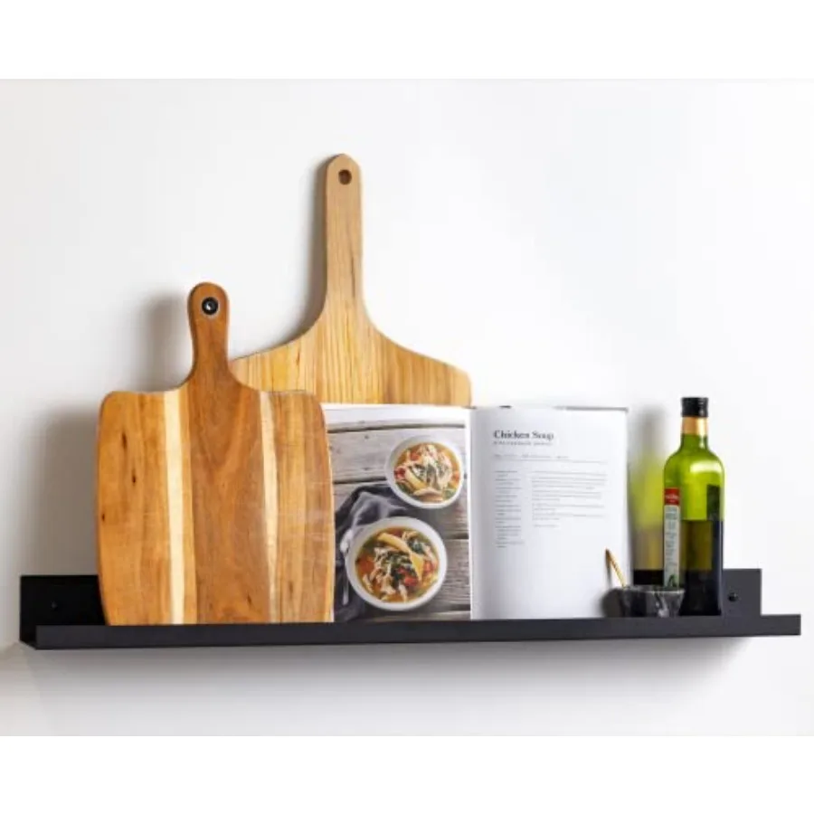 36" Metal Floating Wall Shelf Modern Powder-Coated Steel Ledge, Made USA Wall-Mounted Shelf for Livg Room, Kitchen, Bathroom, B
36" Metal Floating Wall Shelf Modern Powder-Coated Steel Ledge, Made USA Wall-Mounted Shelf for Livg Room, Kitchen, Bathroom, B