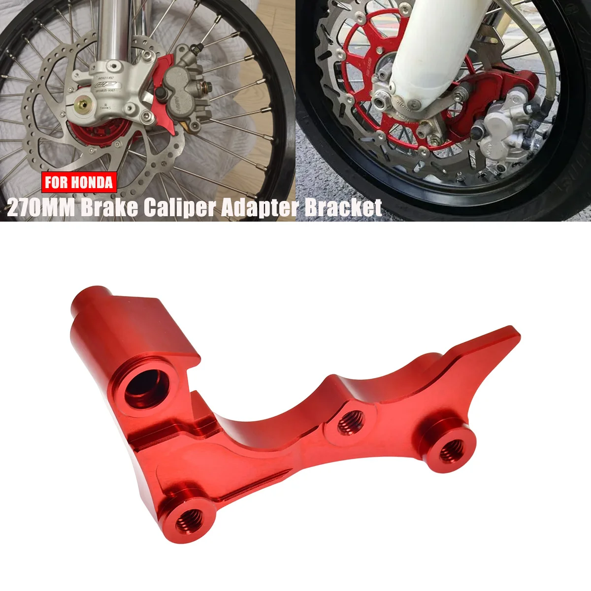 For HONDA CRF250R CRF450R CR125 CRF250X CRF250X CRF450X CR CRF 125R 250X 450R 450X Motocross 270MM Brake Caliper Adapter Bracke
For HONDA CRF250R CRF450R CR125 CRF250X CRF250X CRF450X CR CRF 125R 250X 450R 450X Motocross 270MM Brake Caliper Adapter Bracke