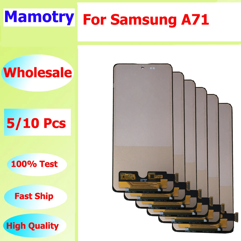 Оптовая продажа 5/10 шт./лот для Samsung A71 Экран ЖК-дисплей с сенсорной сборкой A715F A715F/DS
Оптовая продажа 5/10 шт./лот для Samsung A71 Экран ЖК-дисплей с сенсорной сборкой A715F A715F/DS